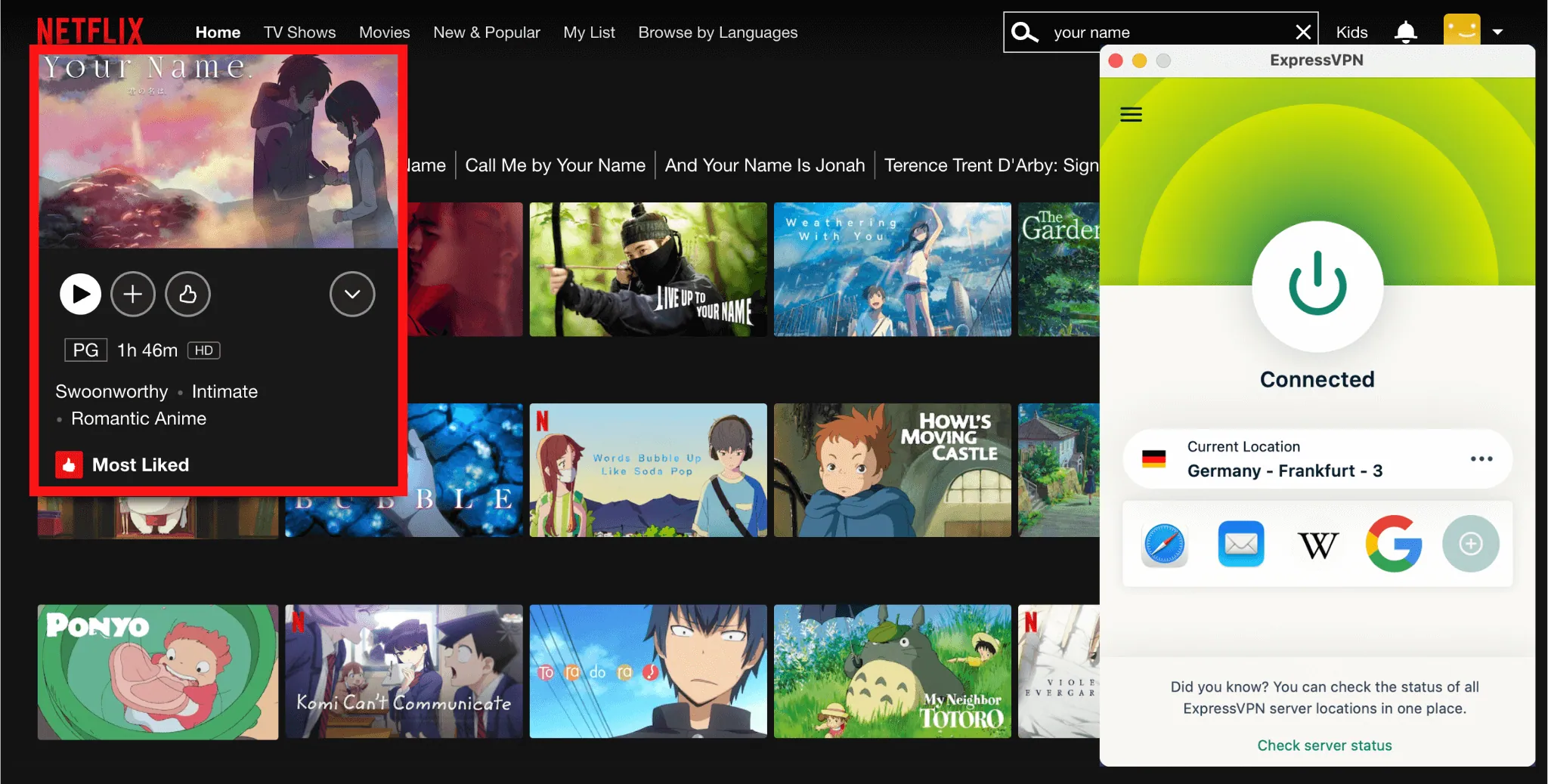 anime your name netflix