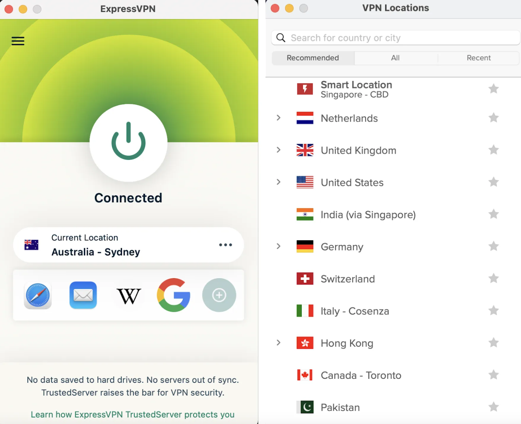 ExpressVPN-Australien-Server