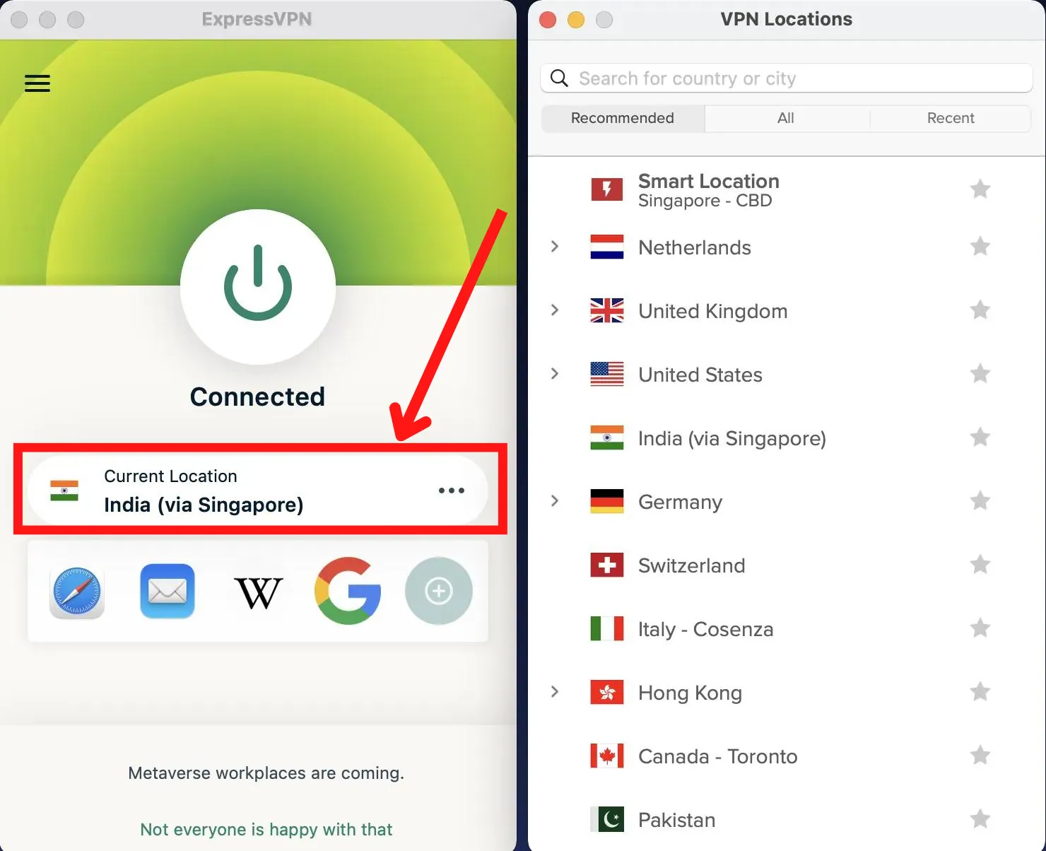 Serveur ExpressVPN-Inde