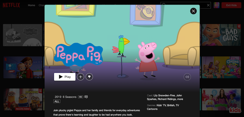 watch peppa pig on netflix