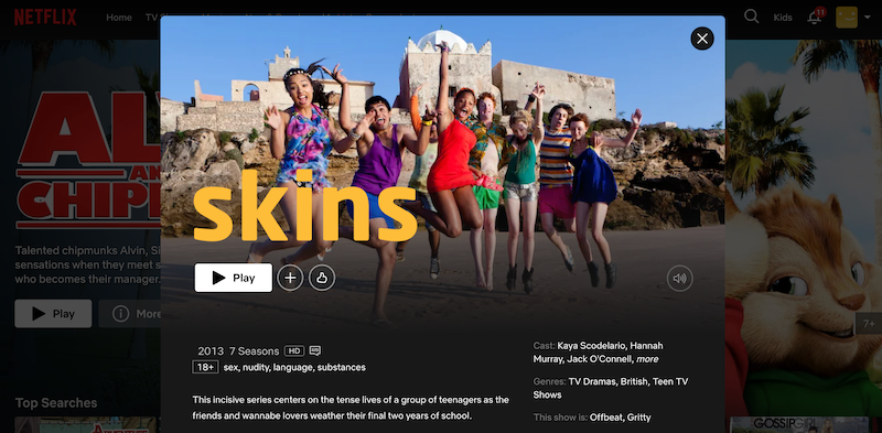 watch skins on netflix