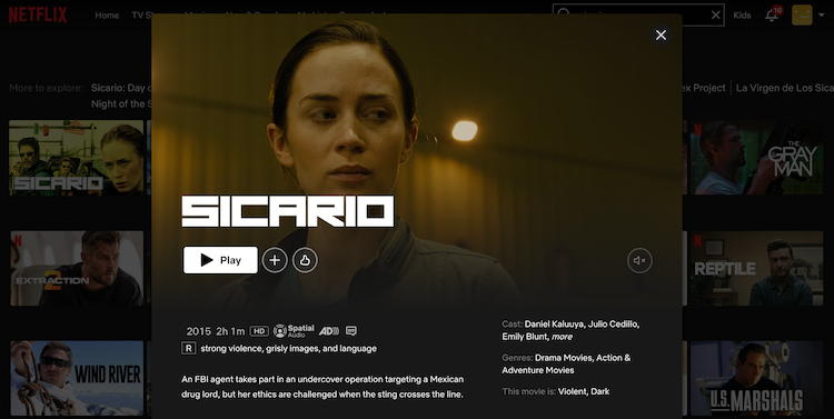 watch sicario on netflix