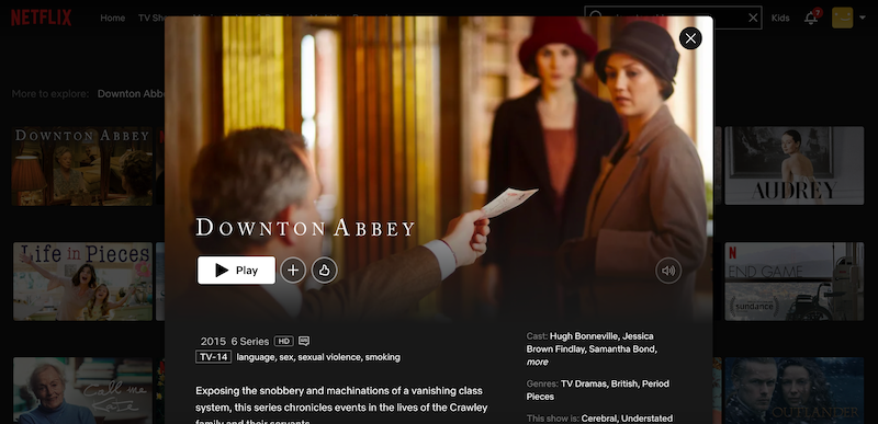 is downton abbey on netflix