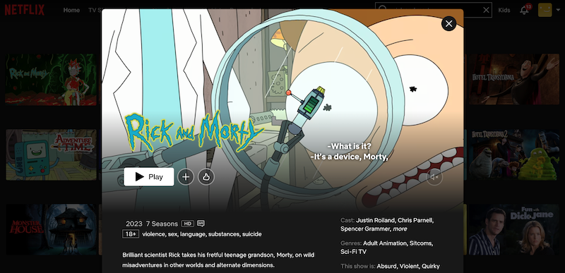 rick and morty netflix all seasons