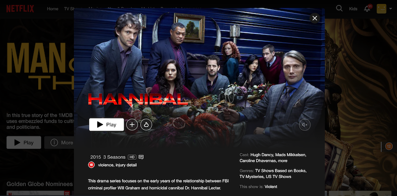 watch hannibal on netflix